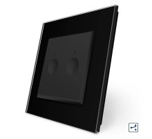 Сенсорный проходной выключатель Sense 2 сенсора черный Livolo (722000412)