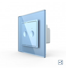 Сенсорный проходной выключатель Sense 2 сенсора голубой Livolo (722000419)