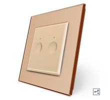 Сенсорный проходной выключатель Sense 2 сенсора золото Livolo (722000413)