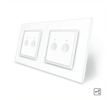 Сенсорный проходной выключатель Sense 4 сенсора (2-2) белый стекло Livolo (VL-C7FC2S/FC2S-4WP)