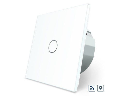 Сенсорный радиоуправляемый диммер 1 сенсор белый стекло Livolo (VL-C701DR-11)