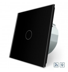 Сенсорний радіокерований диммер 1 сенсор чорний скло Livolo (VL-C701DR-12)