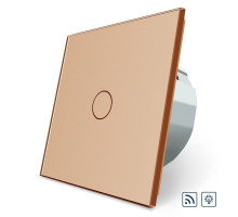 Сенсорный радиоуправляемый диммер 1 сенсор золото стекло Livolo (VL-C701DR-13)