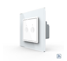 Сенсорный радиоуправляемый выключатель Sense 2 сенсора белый Livolo (722100211)