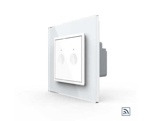 Сенсорный радиоуправляемый выключатель Sense 2 сенсора белый Livolo (722100211)