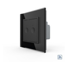 Сенсорный радиоуправляемый выключатель Sense 2 сенсора черный Livolo (722100212)