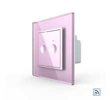 Сенсорный радиоуправляемый выключатель Sense 2 сенсора розовый Livolo (722100217)