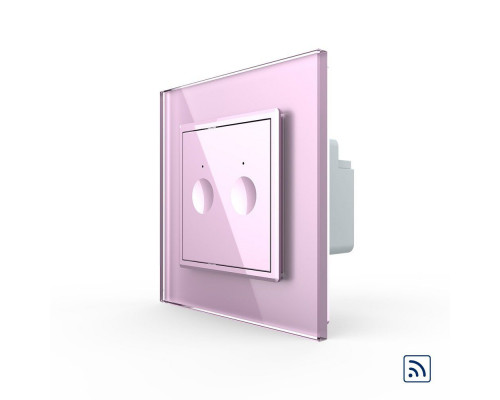 Сенсорный радиоуправляемый выключатель Sense 2 сенсора розовый Livolo (722100217)
