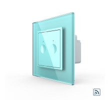 Сенсорный радиоуправляемый выключатель Sense 2 сенсора зеленый Livolo (722100218)