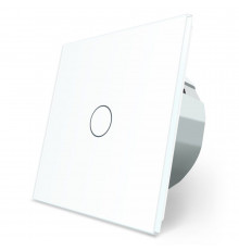 Сенсорный выключатель 1 сенсор белый стекло Livolo (VL-C701-11)
