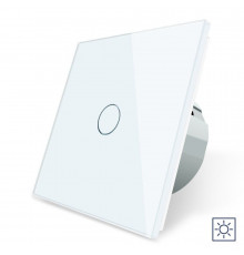 Сенсорный выключатель 1 сенсор Сухой контакт белый стекло Livolo (VL-C701I-11)