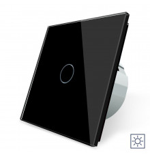 Сенсорный выключатель 1 сенсор Сухой контакт черный стекло Livolo (VL-C701I-12)
