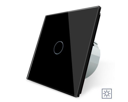 Сенсорный выключатель 1 сенсор Сухой контакт черный стекло Livolo (VL-C701I-12)