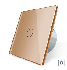 Сенсорный выключатель 1 сенсор Сухой контакт золото стекло Livolo (VL-C701I-13)