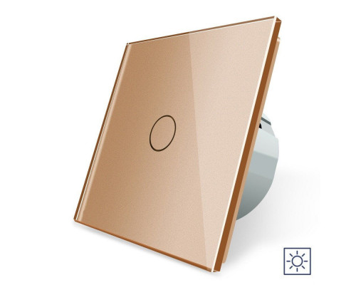 Сенсорный выключатель 1 сенсор Сухой контакт золото стекло Livolo (VL-C701I-13)