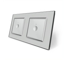 Сенсорный выключатель Sense 2 сенсора (1-1) серый стекло Livolo (VL-C7FC1/FC1-4IP)