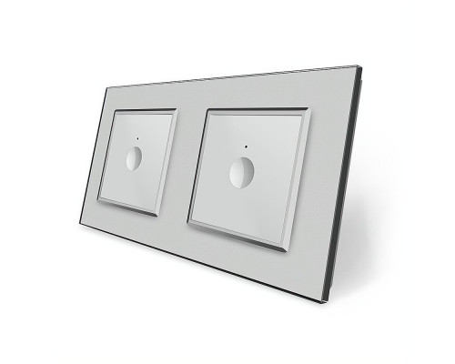 Сенсорный выключатель Sense 2 сенсора (1-1) серый стекло Livolo (VL-C7FC1/FC1-4IP)