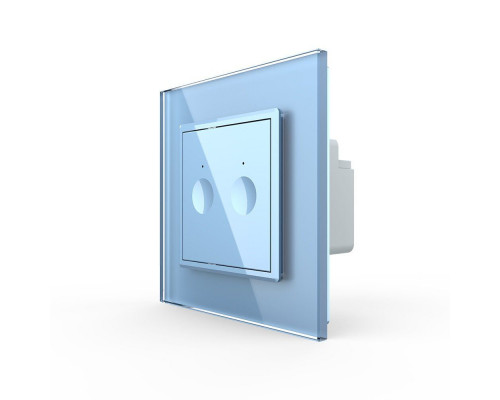 Сенсорный выключатель Sense 2 сенсора голубой Livolo (722000219)