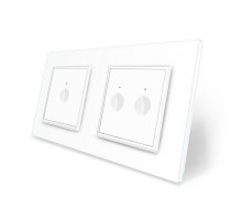 Сенсорный выключатель Sense 3 сенсора (1-2) белый стекло Livolo (VL-C7FC1/FC2-4WP)
