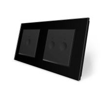 Сенсорный выключатель Sense 3 сенсора (1-2) черный стекло Livolo (VL-C7FC1/FC2-4BP)