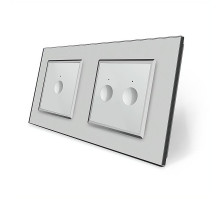 Сенсорный выключатель Sense 3 сенсора (1-2) серый стекло Livolo (VL-C7FC1/FC2-4IP)