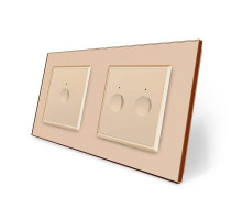 Сенсорный выключатель Sense 3 сенсора (1-2) золотой стекло Livolo (VL-C7FC1/FC2-4AP)