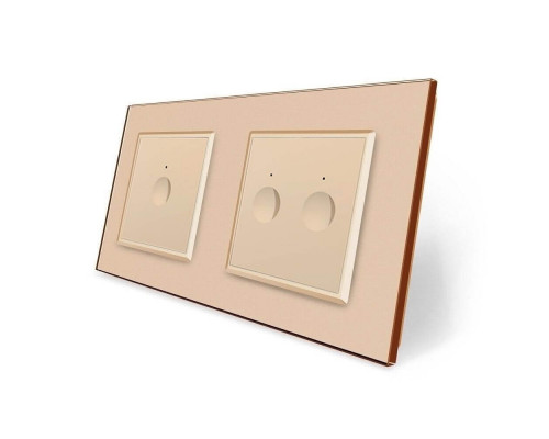 Сенсорный выключатель Sense 3 сенсора (1-2) золотой стекло Livolo (VL-C7FC1/FC2-4AP)