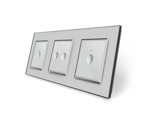 Сенсорный выключатель Sense 4 сенсора (1-2-1) серый стекло Livolo (VL-C7FC1/FC2/FC1-6IP)