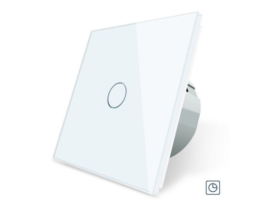 Сенсорный выключатель таймер Выключатель с реле времени белый стекло Livolo (VL-C701T-11)