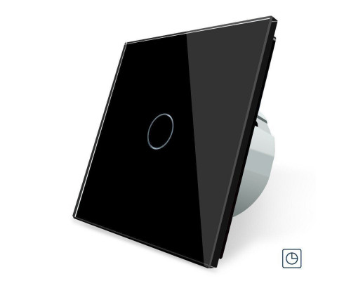 Сенсорный выключатель таймер Выключатель с реле времени черный стекло Livolo (VL-C701T-12)