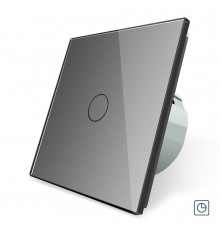 Сенсорный выключатель таймер Выключатель с реле времени серый стекло Livolo (VL-C701T-15)