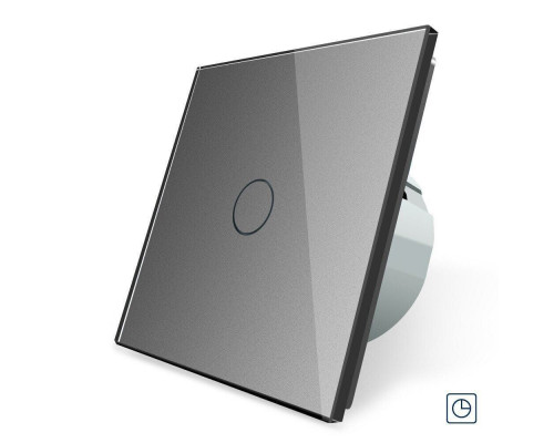 Сенсорный выключатель таймер Выключатель с реле времени серый стекло Livolo (VL-C701T-15)