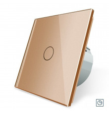 Сенсорный выключатель таймер Выключатель с реле времени золото стекло Livolo (VL-C701T-13)