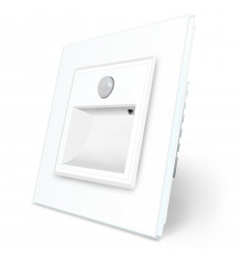 Светильник для лестниц подсветка пола с датчиком движения белый стекло Livolo (722800511)