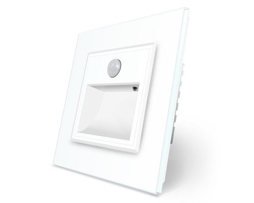 Светильник для лестниц подсветка пола с датчиком движения белый стекло Livolo (722800511)