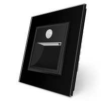 Светильник для лестниц подсветка пола с датчиком движения черный стекло Livolo (722800512)