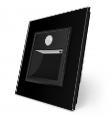 Светильник для лестниц подсветка пола с датчиком движения черный стекло Livolo (722800512)