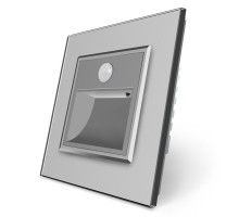 Светильник для лестниц подсветка пола с датчиком движения серый стекло Livolo (722800515)