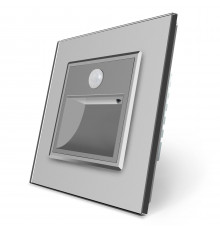 Светильник для лестниц подсветка пола с датчиком движения серый стекло Livolo (722800515)