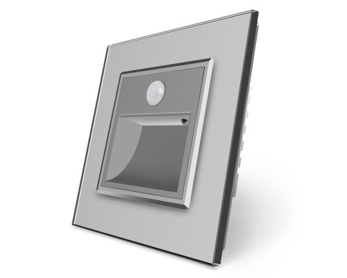 Світильник для сходів Підсвітка підлоги з датчиком руху сірий скло Livolo (722800515)