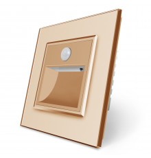 Светильник для лестниц подсветка пола с датчиком движения золото стекло Livolo (722800513)