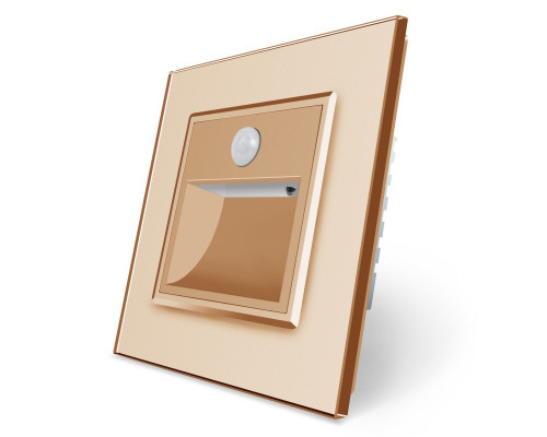 Светильник для лестниц подсветка пола с датчиком движения золото стекло Livolo (722800513)