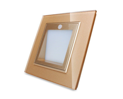 Світильник для сходів Підсвітка підлоги з датчиком освітленості золото Livolo (W291JD-13)