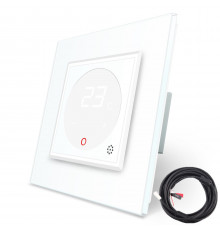 Терморегулятор с выносним датчиком температуры для теплых полов белый Livolo (VL-C701TM2-11)