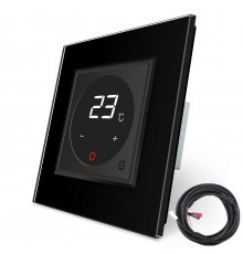 Терморегулятор с выносним датчиком температуры для теплых полов черный Livolo (VL-C701TM2-12)
