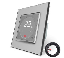 Терморегулятор с выносним датчиком температуры для теплых полов серый Livolo (VL-C701TM2-15)