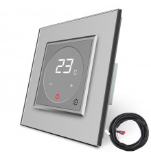 Терморегулятор с выносним датчиком температуры для теплых полов серый Livolo (VL-C701TM2-15)