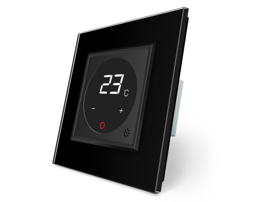 Терморегулятор со встроенным датчиком температуры черный Livolo (VL-C701TM-12)