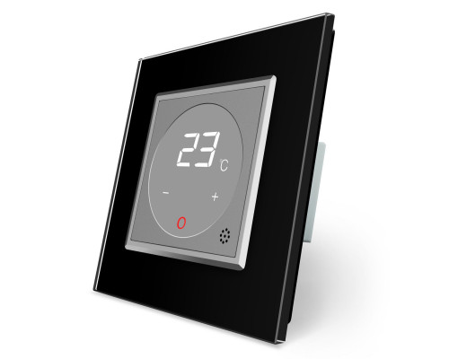 Терморегулятор со встроенным датчиком температуры черный серый Livolo (VL-C701TM-12/15)