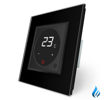 Терморегулятор со встроенным датчиком температуры Сухой контакт для котлов черный Livolo (VL-C701TM3-12)